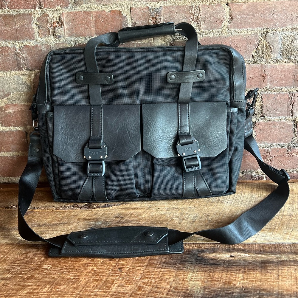 Allen Edmonds x Korchmar Outpost Field Bag USA Leather Nylon Briefcase